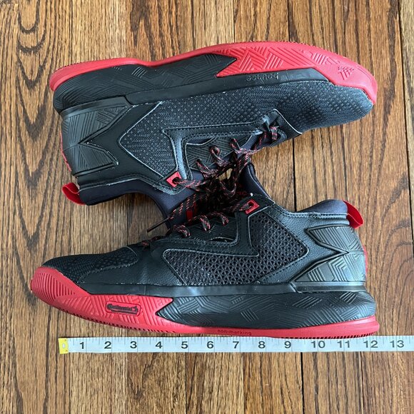 ADIDAS DAMIAN LILLARD 2 Black Red F37124 Men's Size 8.5 - Picture 4 of 12